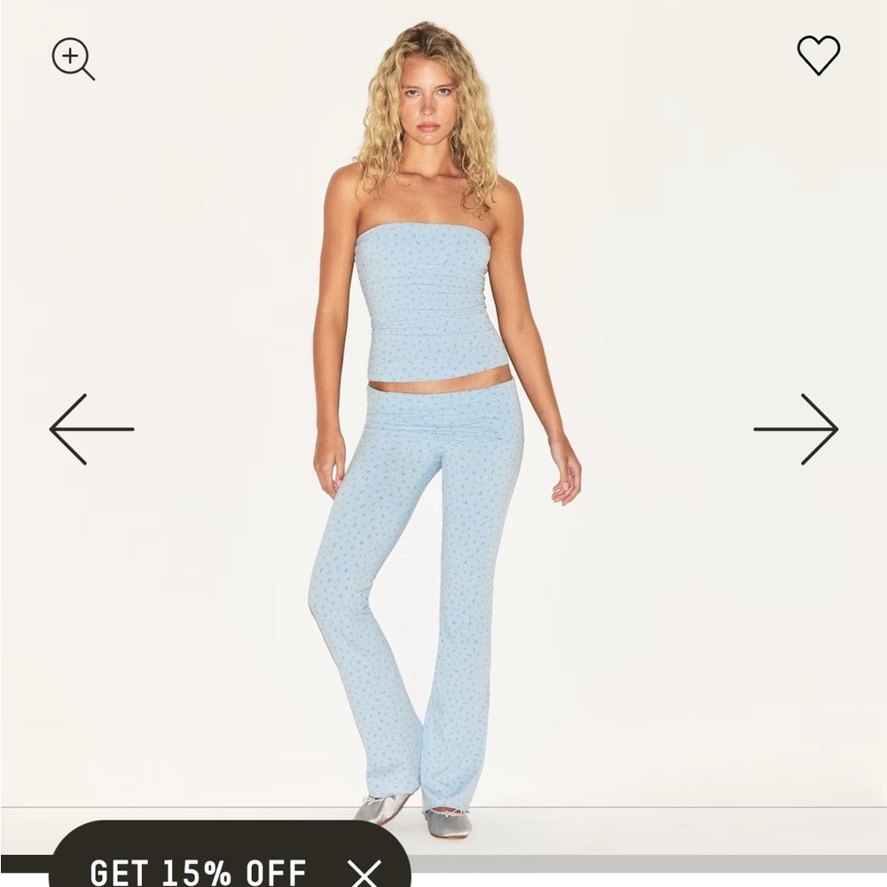 SKIMS NWT cotton jersey foldover pant